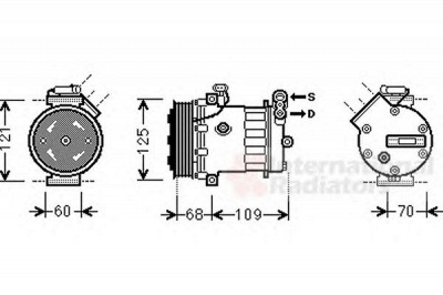 VAN WEZEL 3700k475 -  Компрессор, кондиционер